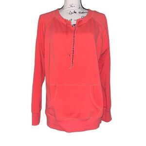 Green Tea dark peach drawstring kangaroo pocket  sweatshirt large